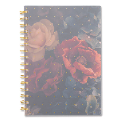 Cambridge® Midnight Garden Weekly/Monthly Planner, 8.5 x 5.5, Floral Artwork, Black/Pink/Green Cover, 12-Month (Jan-Dec): 2026 (AAG1768200)