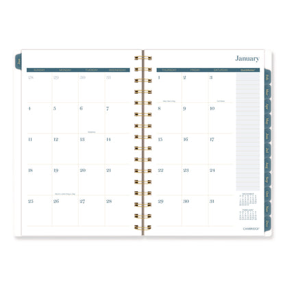 Cambridge® Midnight Garden Weekly/Monthly Planner, 8.5 x 5.5, Floral Artwork, Black/Pink/Green Cover, 12-Month (Jan-Dec): 2026 (AAG1768200)