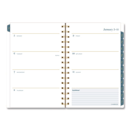 Cambridge® Midnight Garden Weekly/Monthly Planner, 8.5 x 5.5, Floral Artwork, Black/Pink/Green Cover, 12-Month (Jan-Dec): 2026 (AAG1768200)