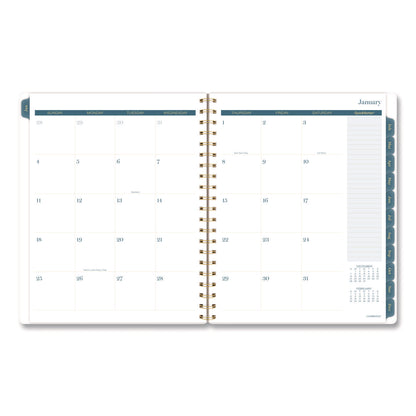 Cambridge® Midnight Garden Weekly/Monthly Planner, 11 x 8.5, Floral Artwork, Black/Pink/Green Cover, 12-Month (Jan-Dec): 2026 (AAG1768905)