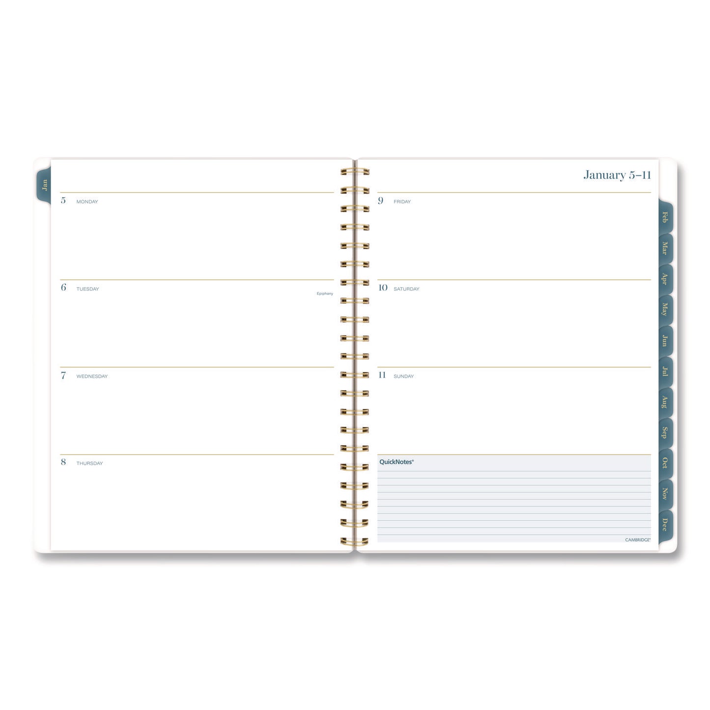Cambridge® Midnight Garden Weekly/Monthly Planner, 11 x 8.5, Floral Artwork, Black/Pink/Green Cover, 12-Month (Jan-Dec): 2026 (AAG1768905)