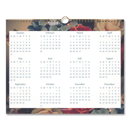 Cambridge® Midnight Garden Monthly Wall Calendar, 15 x 12, Floral Artwork, 12-Month (Jan-Dec): 2026 (AAG1768707)