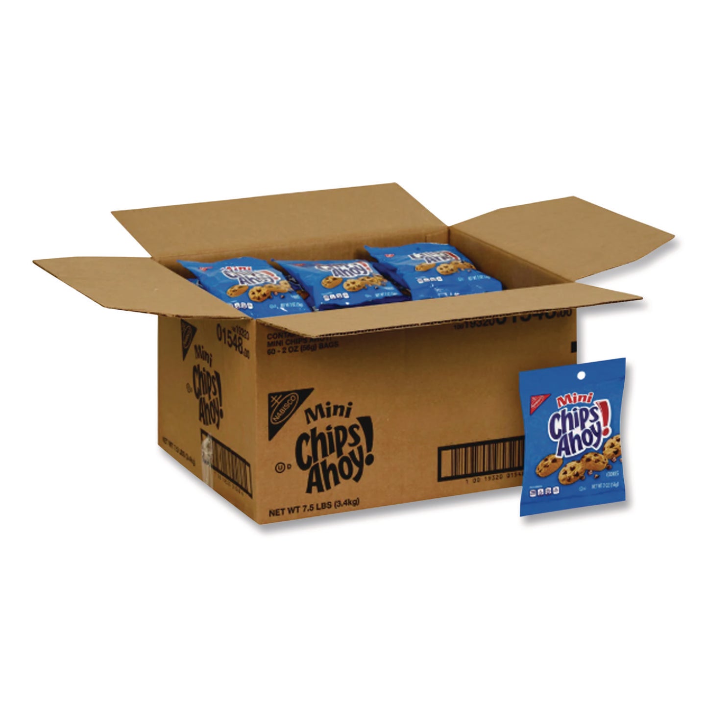 Nabisco® Chocolate Chip Cookies - Single Serve, 2 oz Packets, 60/Carton (CAHNFG015480)