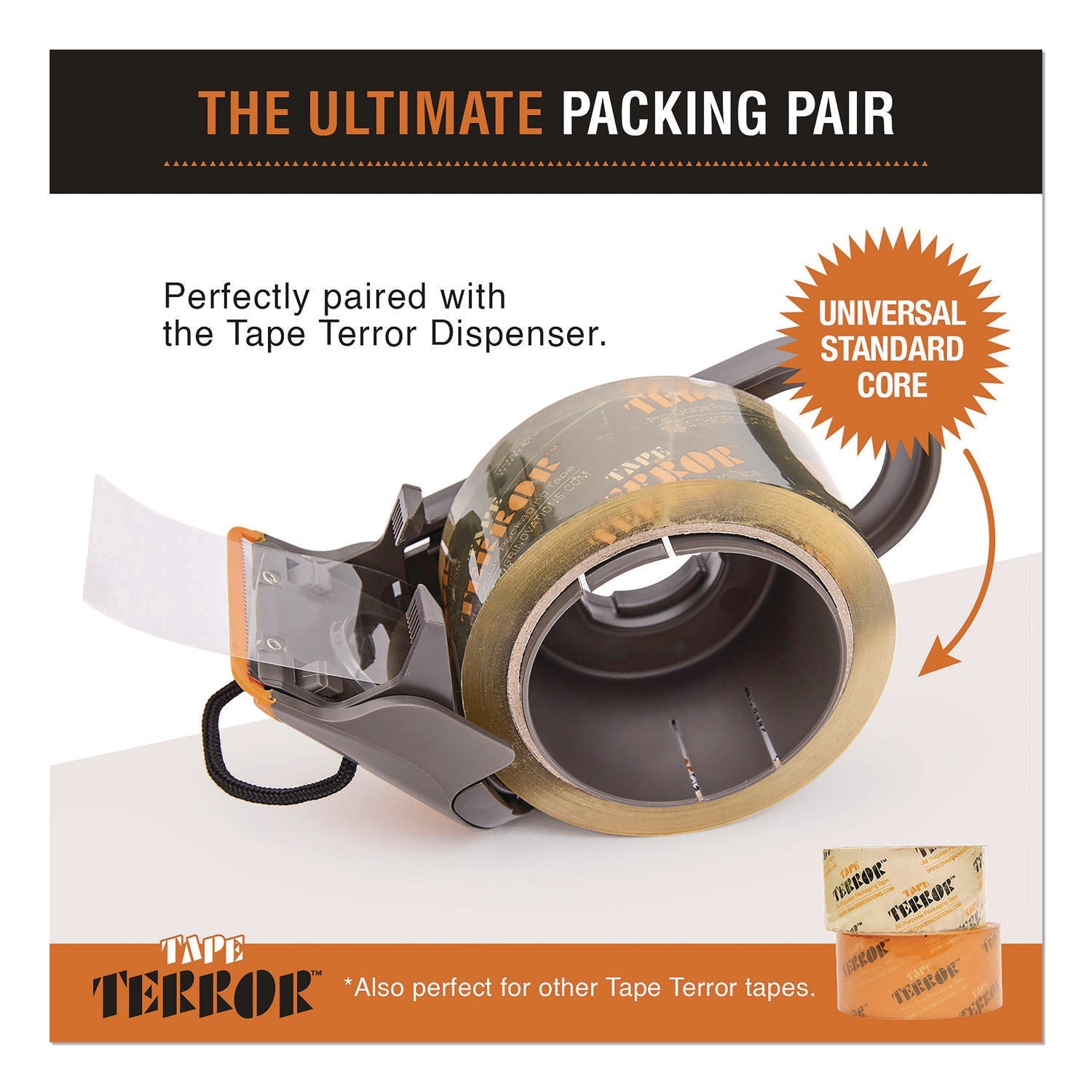tape-terror™-tape-dispenser-with-tape-3-core-polypropylene-gray-orange-1-dispenser-2-rolls-ch7tt05735_2