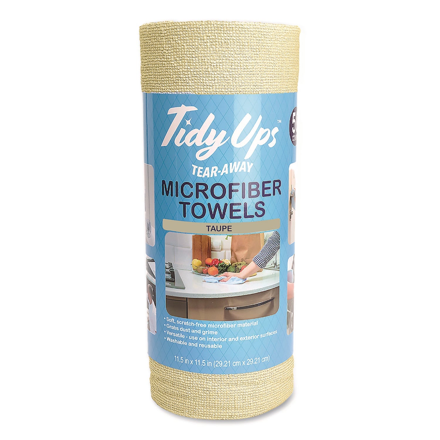 tidyups-microfiber-towel-roll-11-5-x-11-5-taupe-50-towels-roll-ch7tu68094_1