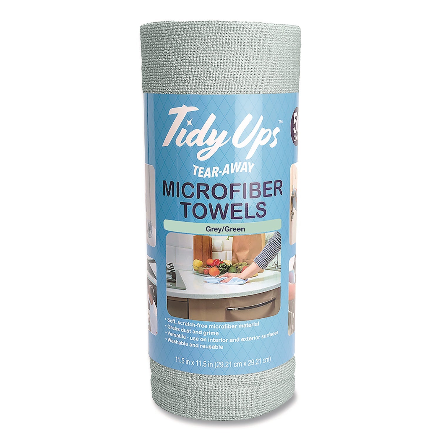 tidyups-microfiber-towel-roll-11-5-x-11-5-green-50-towels-roll-ch7tu68095_1