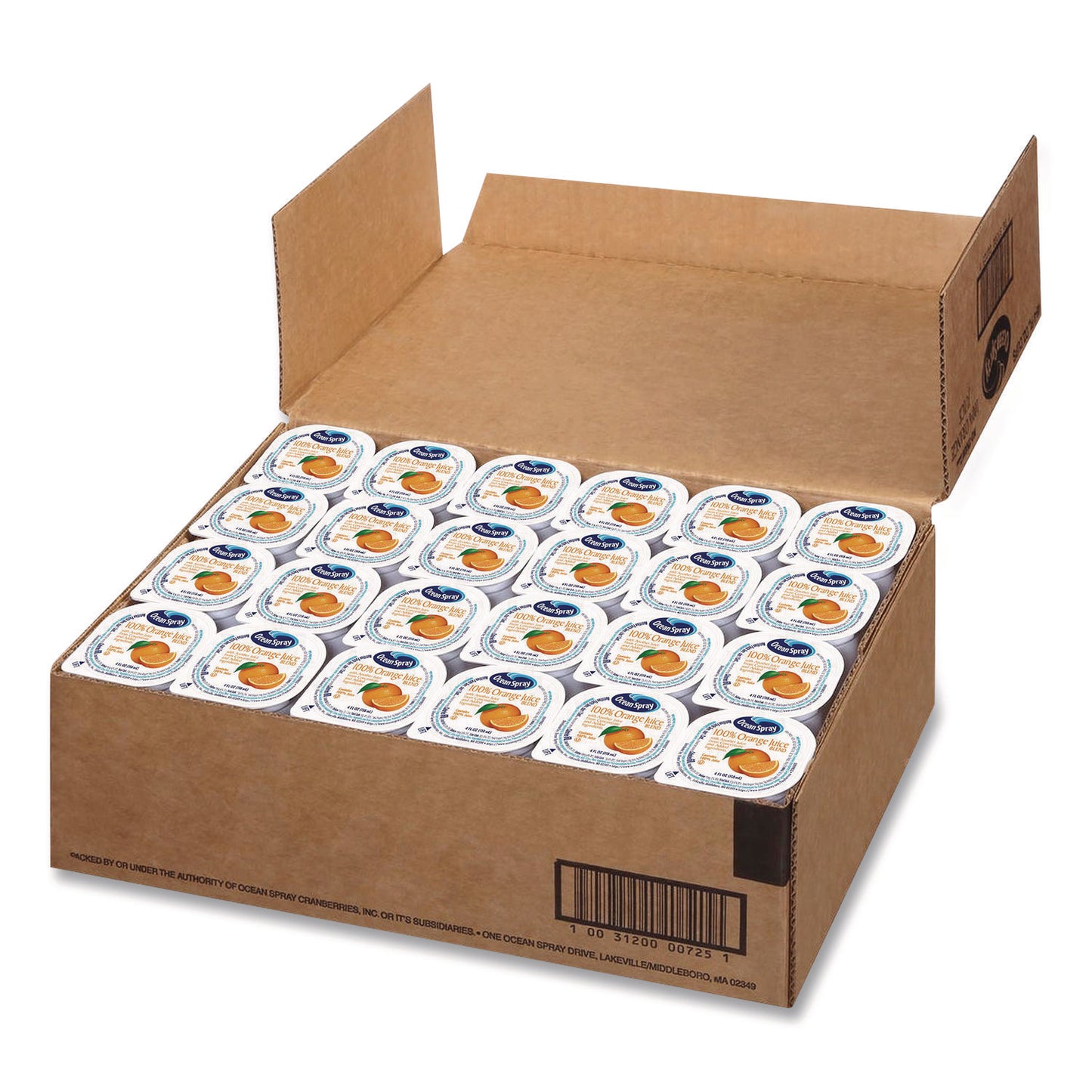 Ocean Spray® No-Thaw 100% Juice Cups, Orange, 4 oz Cups, 48/Carton (GRR22002526)