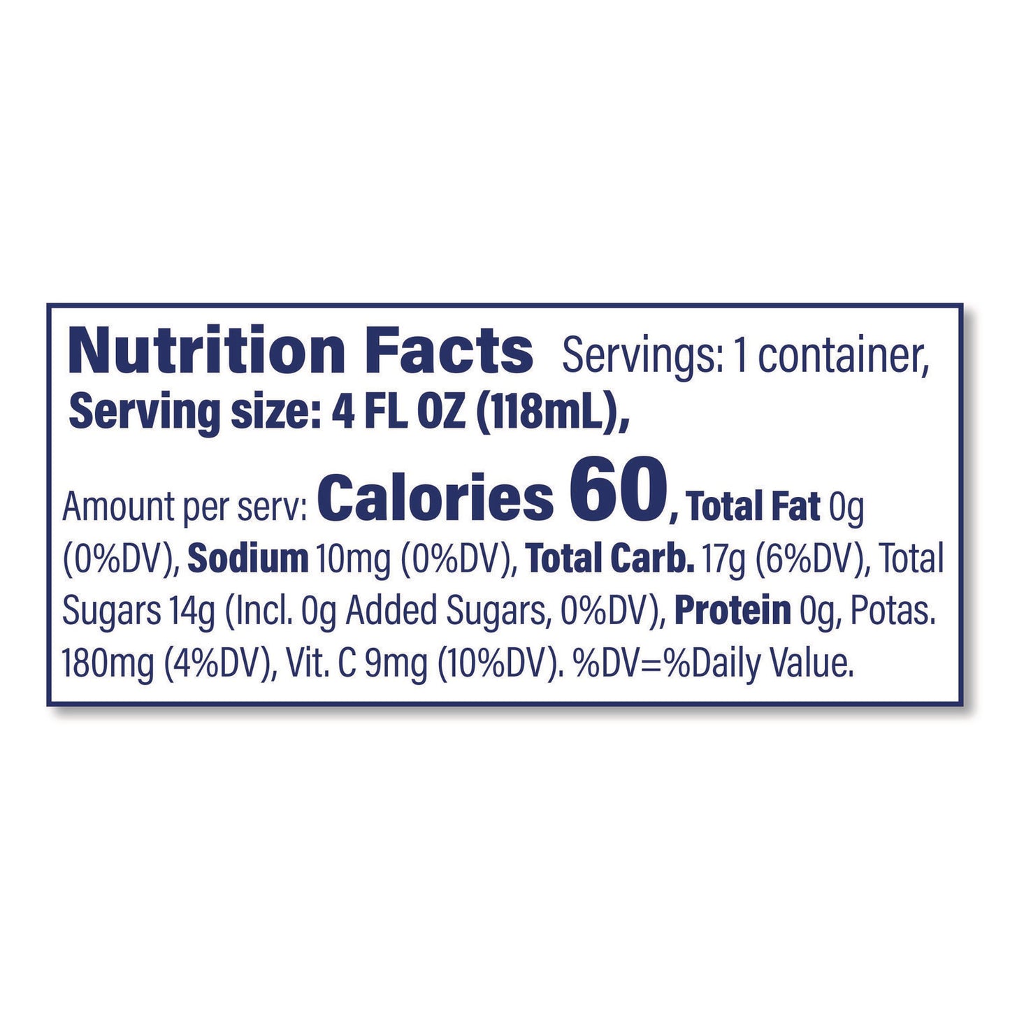Ocean Spray® No-Thaw 100% Juice Cups, Orange, 4 oz Cups, 48/Carton (GRR22002526)