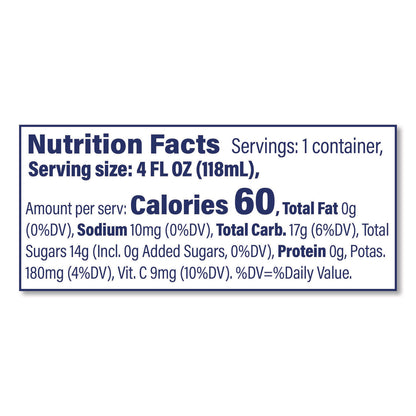 Ocean Spray® No-Thaw 100% Juice Cups, Orange, 4 oz Cups, 48/Carton (GRR22002526)