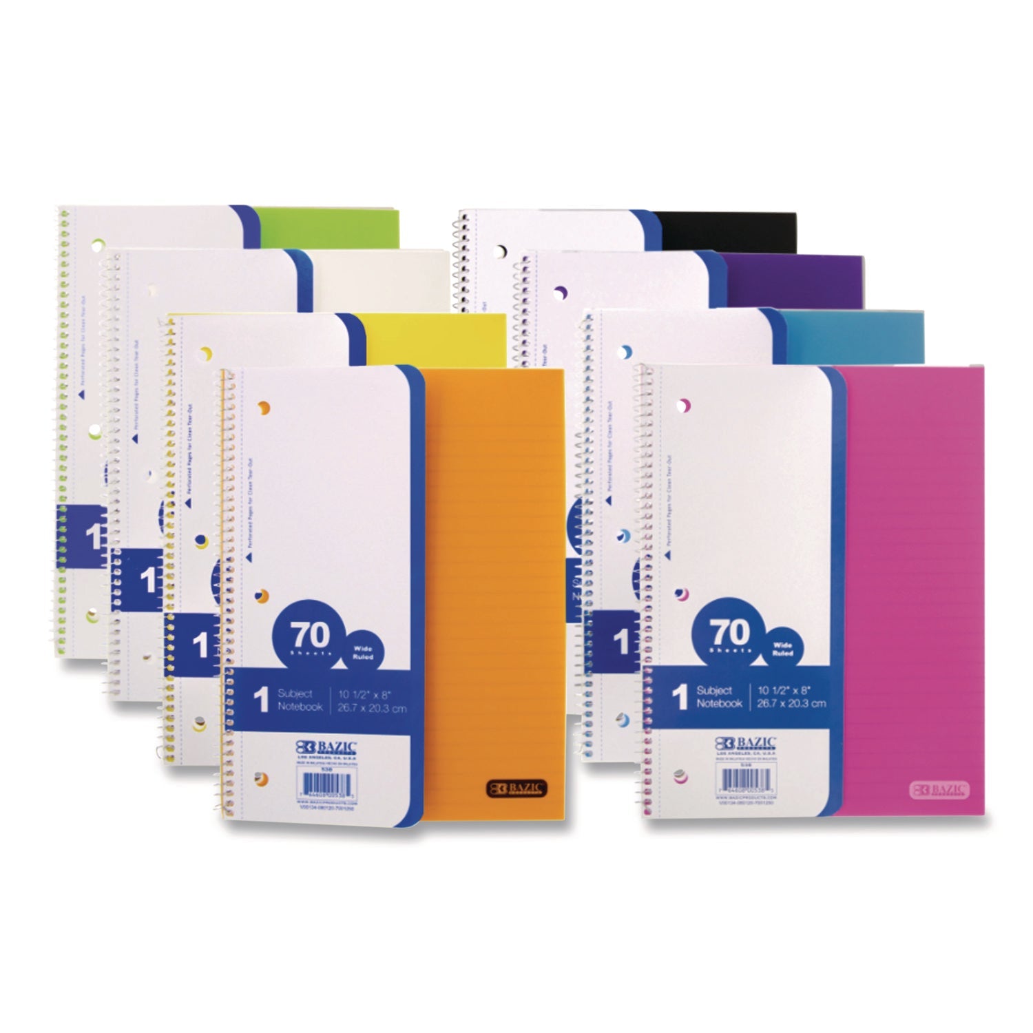 bazic-r-products-spiral-notebooks-1-subject-wide-legal-rule-randomly-assorted-cover-colors-70-10-5-x-8-sheets-baz538_1