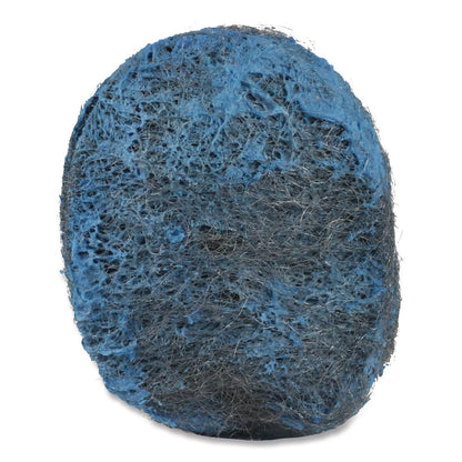 Boardwalk® Steel Wool Soap Pads, 3" x 2.5", Blue, 15 Pads/Box, 12 Boxes/Carton (BWKSTWLPAD)