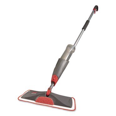 Rubbermaid® Commercial Reveal Microfiber Spray Mop Kit, Microfiber Head, 54.5" Silver/Black Handle (RCP1M15GRYRD)