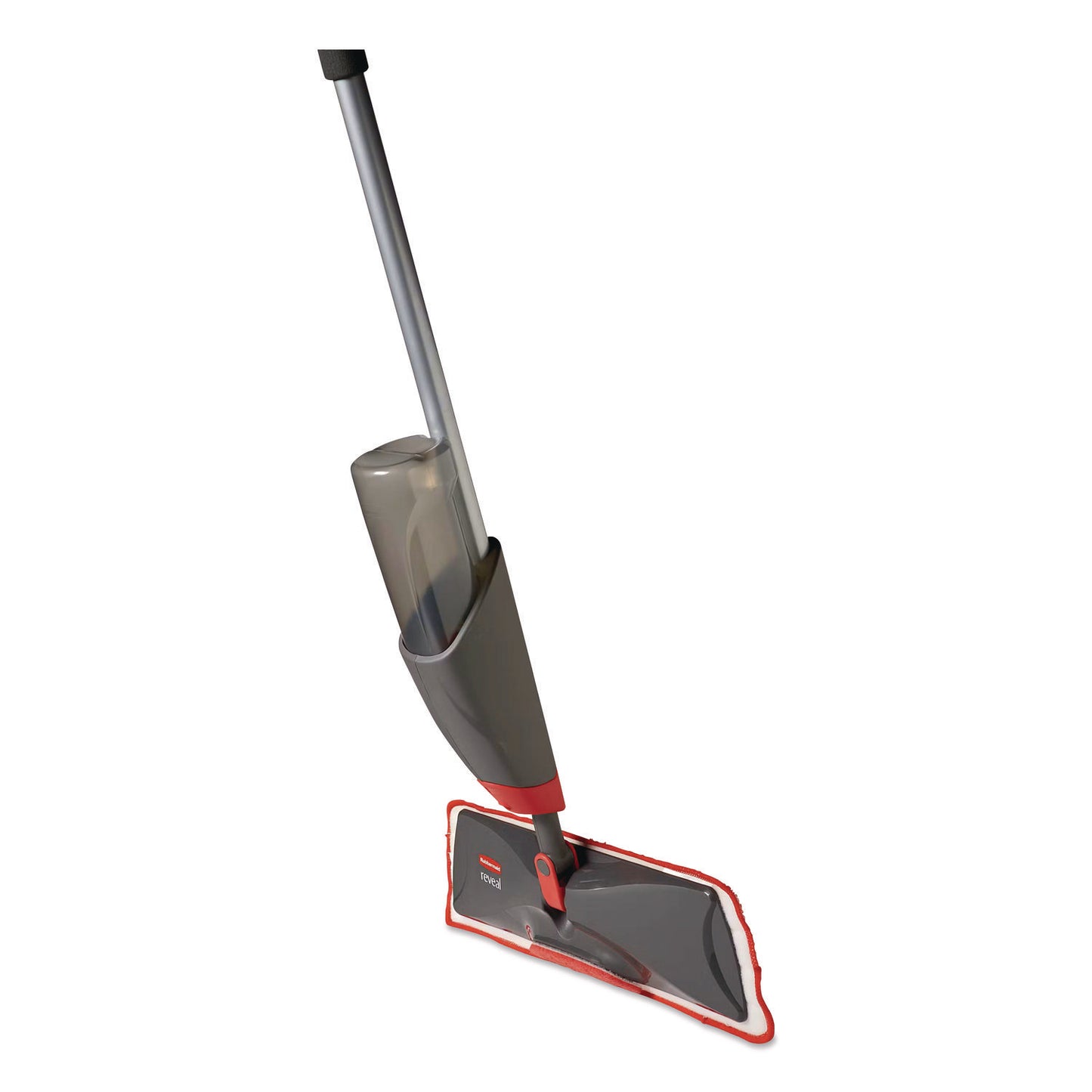 Rubbermaid® Commercial Reveal Microfiber Spray Mop Kit, Microfiber Head, 54.5" Silver/Black Handle (RCP1M15GRYRD)