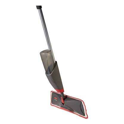Rubbermaid® Commercial Reveal Microfiber Spray Mop Kit, Microfiber Head, 54.5" Silver/Black Handle (RCP1M15GRYRD)