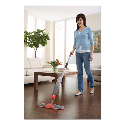 Rubbermaid® Commercial Reveal Microfiber Spray Mop Kit, Microfiber Head, 54.5" Silver/Black Handle (RCP1M15GRYRD)