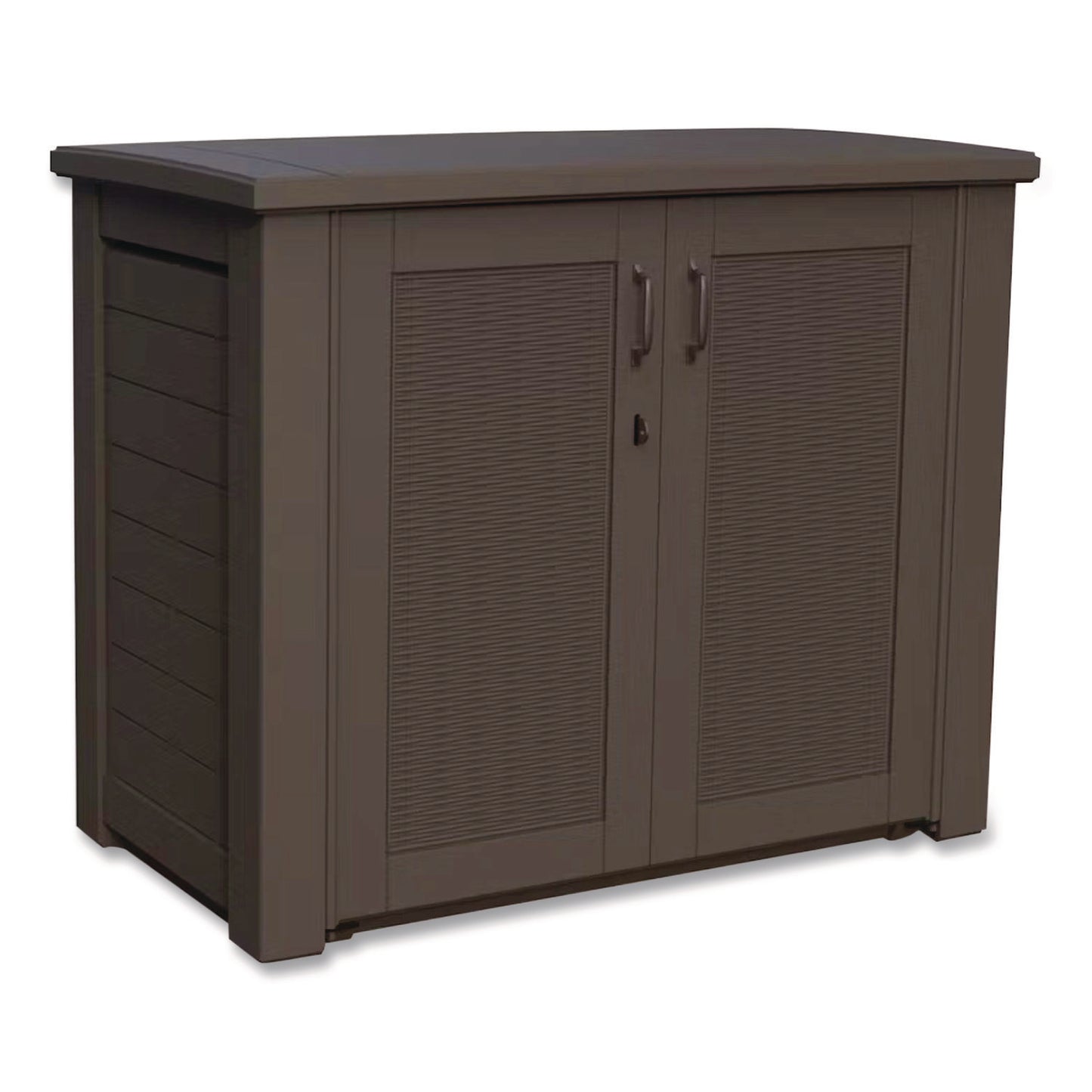 Rubbermaid® Bridgeport Storage Cabinet, 16.44 cu ft, 4 ft x 2 ft x 3 ft, Black Oak (RUB1889849)