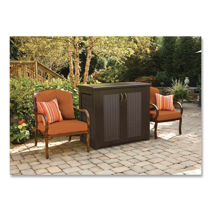 Rubbermaid® Bridgeport Storage Cabinet, 16.44 cu ft, 4 ft x 2 ft x 3 ft, Black Oak (RUB1889849)