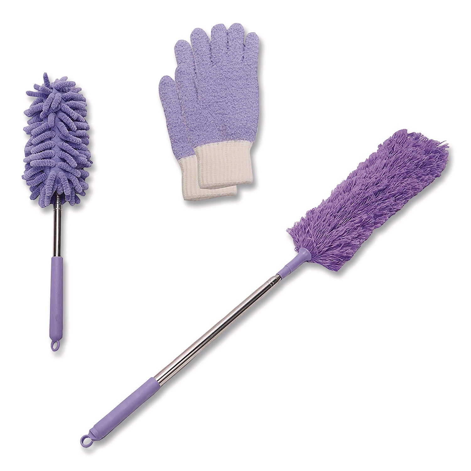 tidyups-four-piece-dusting-set-extendable-duster-flexible-wand-2-gloves-purple-ch7tu68125_1