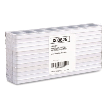 prang®-refillable-oval-watercolor-tray-white-12-pack-dixx00825_2