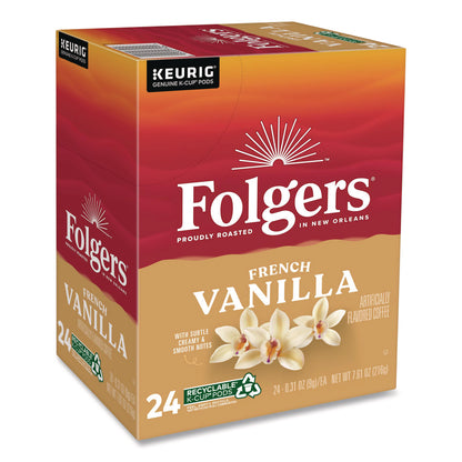 Folgers® French Vanilla Coffee K-Cups, French Vanilla, 24/Box, 4 Boxes/Carton (GMT6661CT)