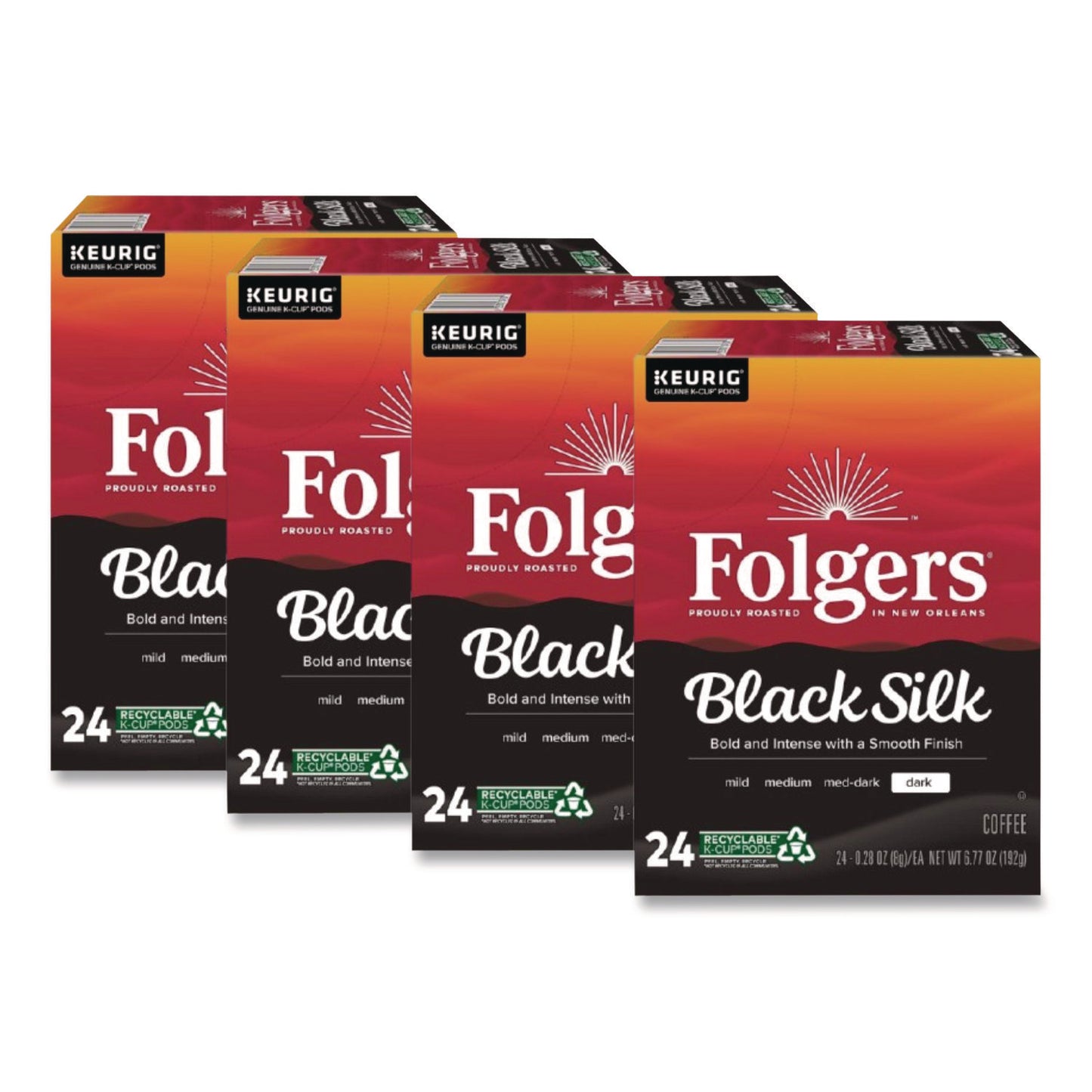 Folgers® Gourmet Selections Black Silk Coffee K-Cups, 96/Carton (GMT6662CT)