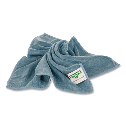 Unger® SmartColor MicroWipes 4000, Heavy-Duty, Microfiber, 16 x 15, Blue, 10/Pack (UNGMF40B)