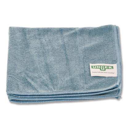 Unger® SmartColor MicroWipes 4000, Heavy-Duty, Microfiber, 16 x 15, Blue, 10/Pack (UNGMF40B)