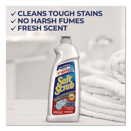 Soft Scrub® Multi-Purpose Cleanser with OXI, 24 oz Bottle, 8/Carton (DIA07226)