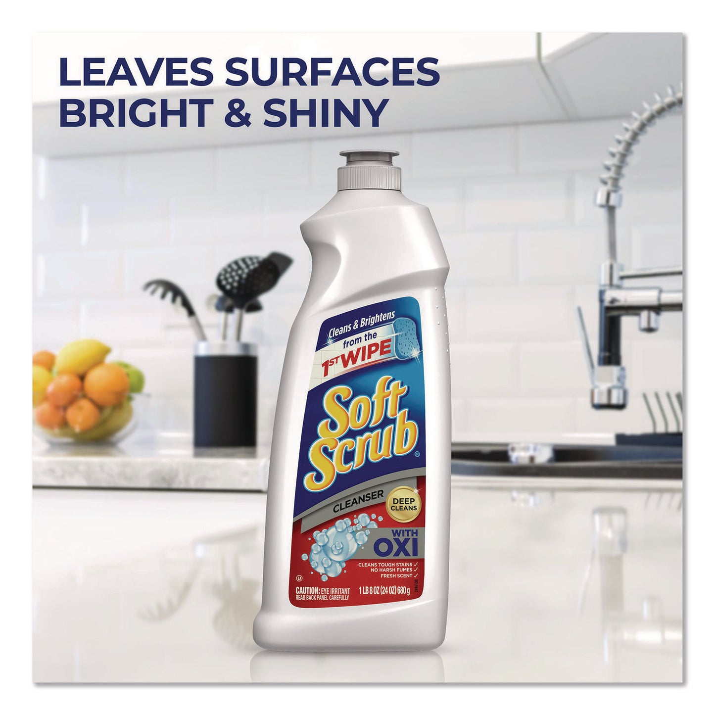 Soft Scrub® Multi-Purpose Cleanser with OXI, 24 oz Bottle, 8/Carton (DIA07226)