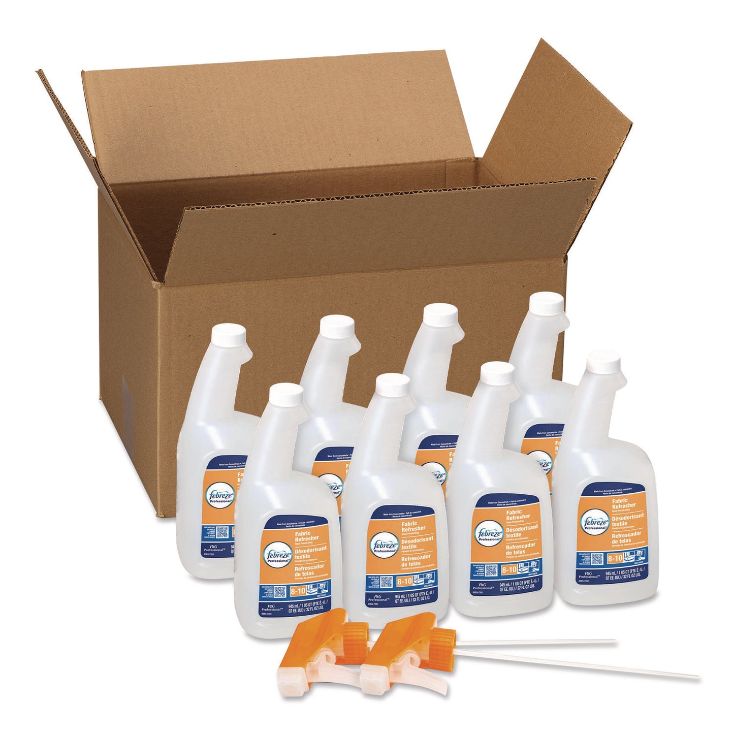 Febreze® Fabric Refresher Spray, Fresh Clean Scent, (8) 32 oz Bottles and (2) Trigger Sprayers/Carton (PGC03259CT)