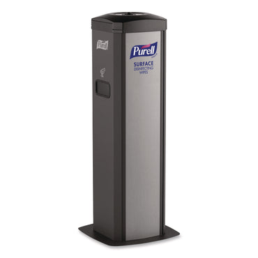 PURELL® DS360 High-Capacity Surface Disinfecting Wipes Station, 1,200 Wipe Capacity, 15.5 x 15.5 x 39.6, Graphite (GOJ911701SLVSFW)