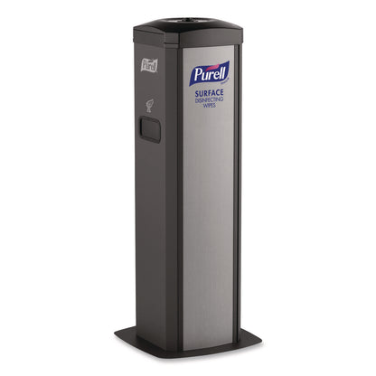 PURELL® DS360 High-Capacity Surface Disinfecting Wipes Station, 1,200 Wipe Capacity, 15.5 x 15.5 x 39.6, Graphite (GOJ911701SLVSFW)