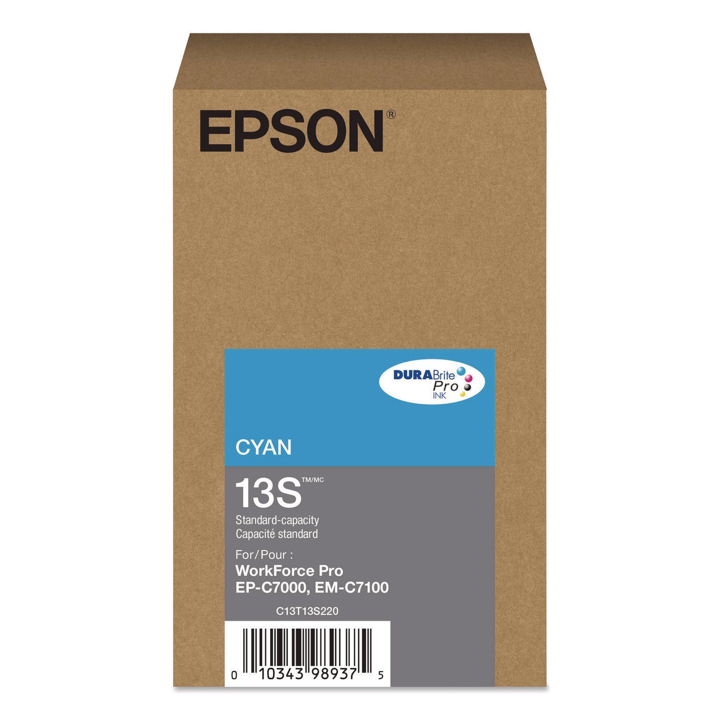 Epson® T13S220 (T13S) DURABrite Pro Ink, 1,700 Page-Yield, Cyan (EPST13S220)