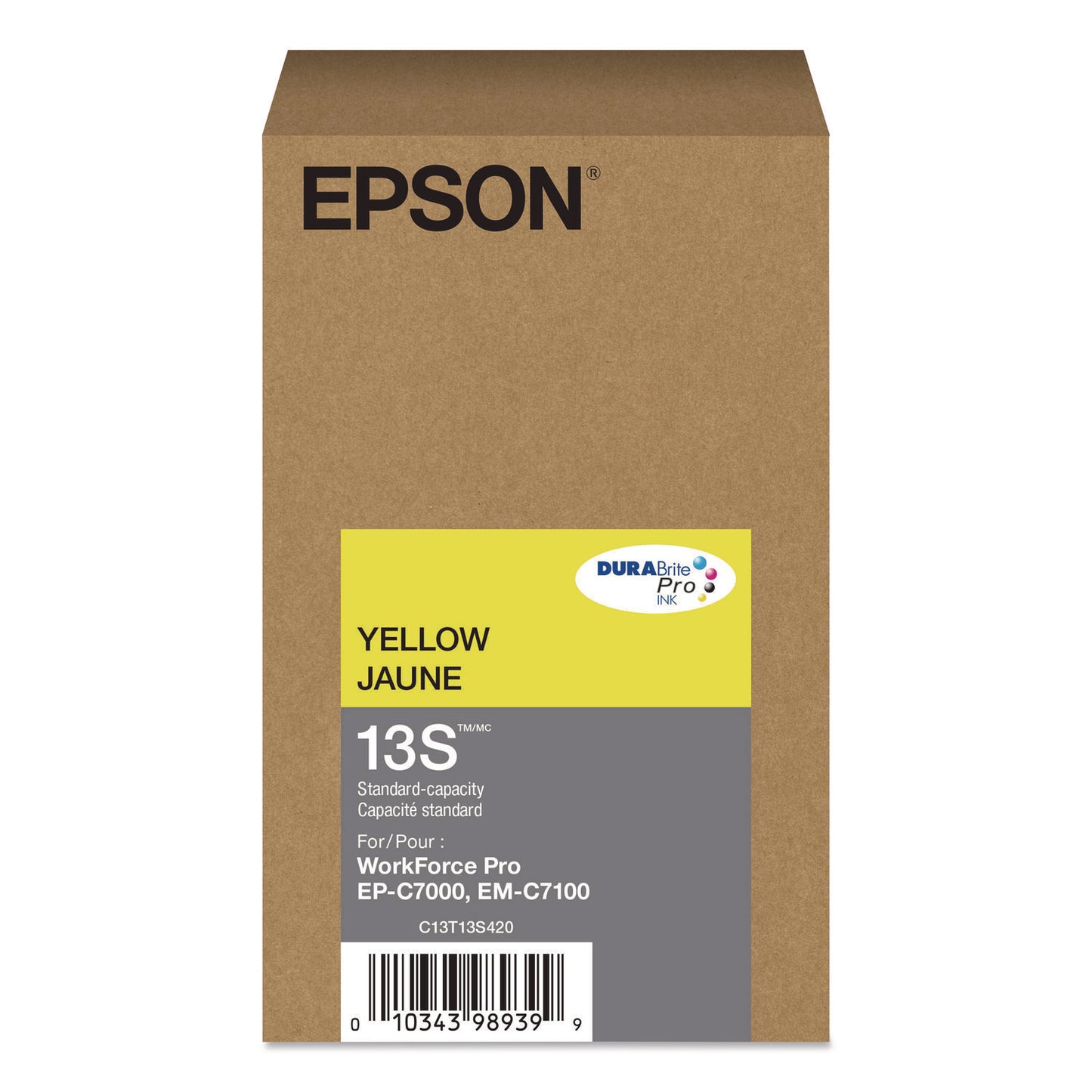 Epson® T13S420 (T13S) DURABrite Pro Ink, 1,700 Page-Yield, Yellow (EPST13S420)