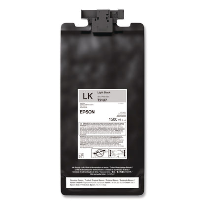 Epson® T51U720 (T51U) UltraChrome GS3 Eco-Solvent Ink, 1.5 L, Light Black (EPST51U720)