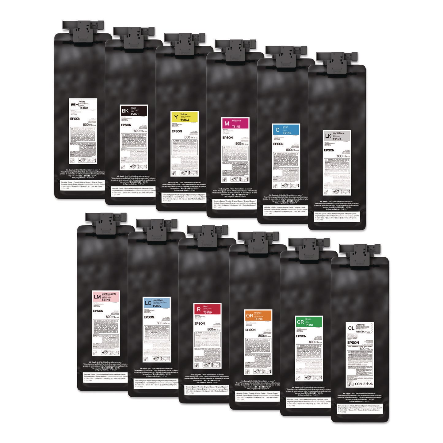 Epson® T51N220 (T51N) UltraChrome GS3 Eco-Solvent Ink, 800 mL, Cyan (EPST51N220)