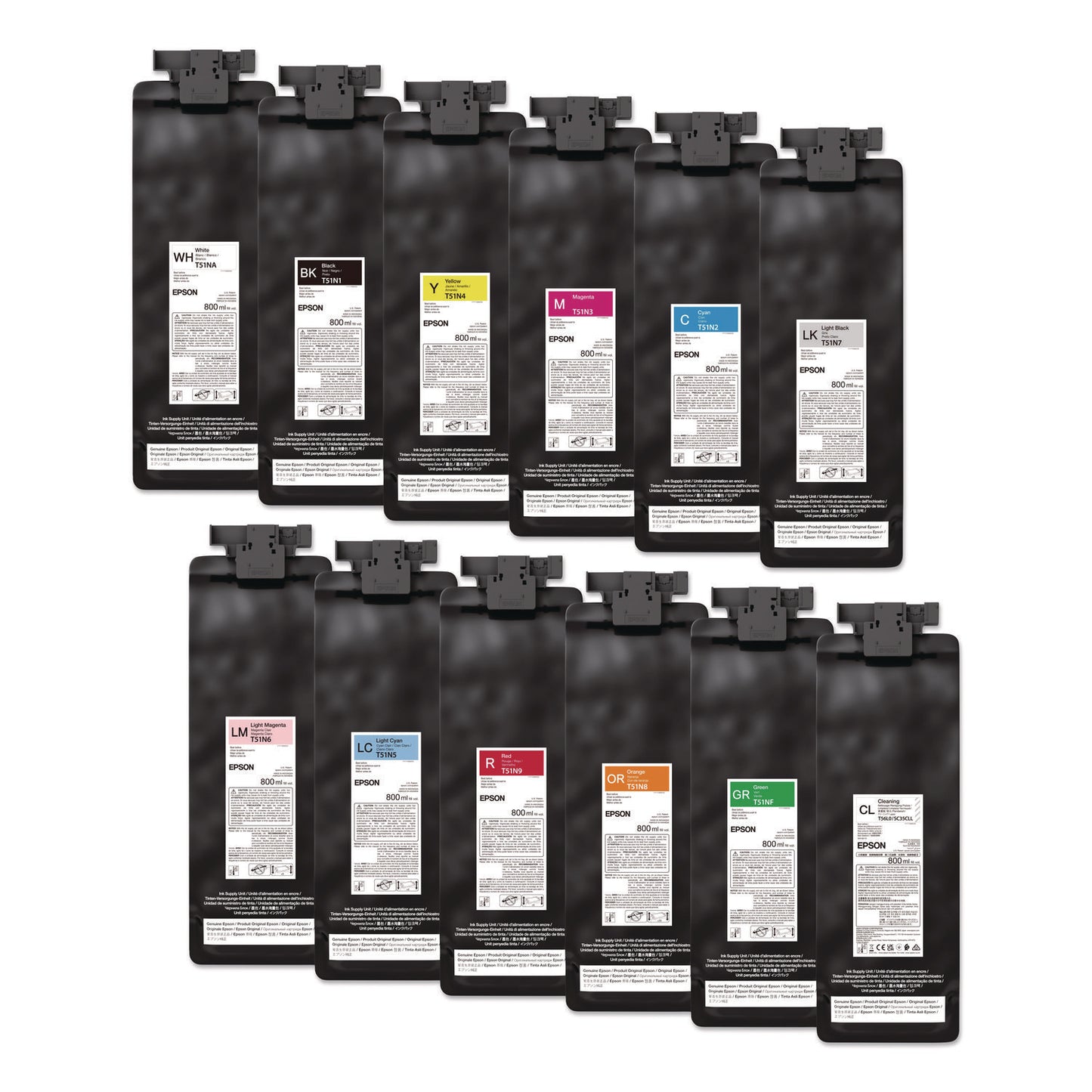 Epson® T51NF20 (T51N) UltraChrome GS3 Eco-Solvent Ink, 800 mL, Green (EPST51NF20)