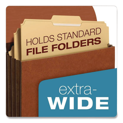 Pendaflex® Heavy-Duty Expanding Wallet with Flap and Cord Closure, 7" Expansion, 1 Pocket, Letter Size, Redrope (PFXCL1084GLHD)