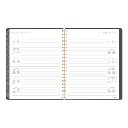 Cambridge® Hera Weekly Monthly Planner, Wavy Lines, 11 x 8.5, Black/Gold Cover, 12-Month (Jan to Dec): 2026 (AAG1765905)