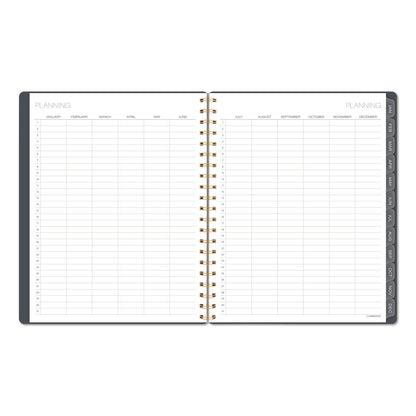 Cambridge® Hera Weekly Monthly Planner, Wavy Lines, 11 x 8.5, Black/Gold Cover, 12-Month (Jan to Dec): 2026 (AAG1765905)