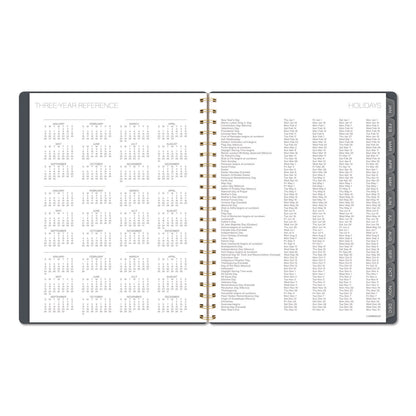 Cambridge® Hera Weekly Monthly Planner, Wavy Lines, 11 x 8.5, Black/Gold Cover, 12-Month (Jan to Dec): 2026 (AAG1765905)