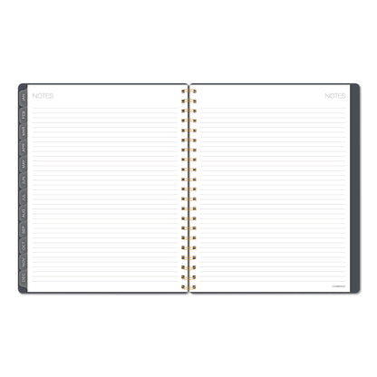 Cambridge® Hera Weekly Monthly Planner, Wavy Lines, 11 x 8.5, Black/Gold Cover, 12-Month (Jan to Dec): 2026 (AAG1765905)