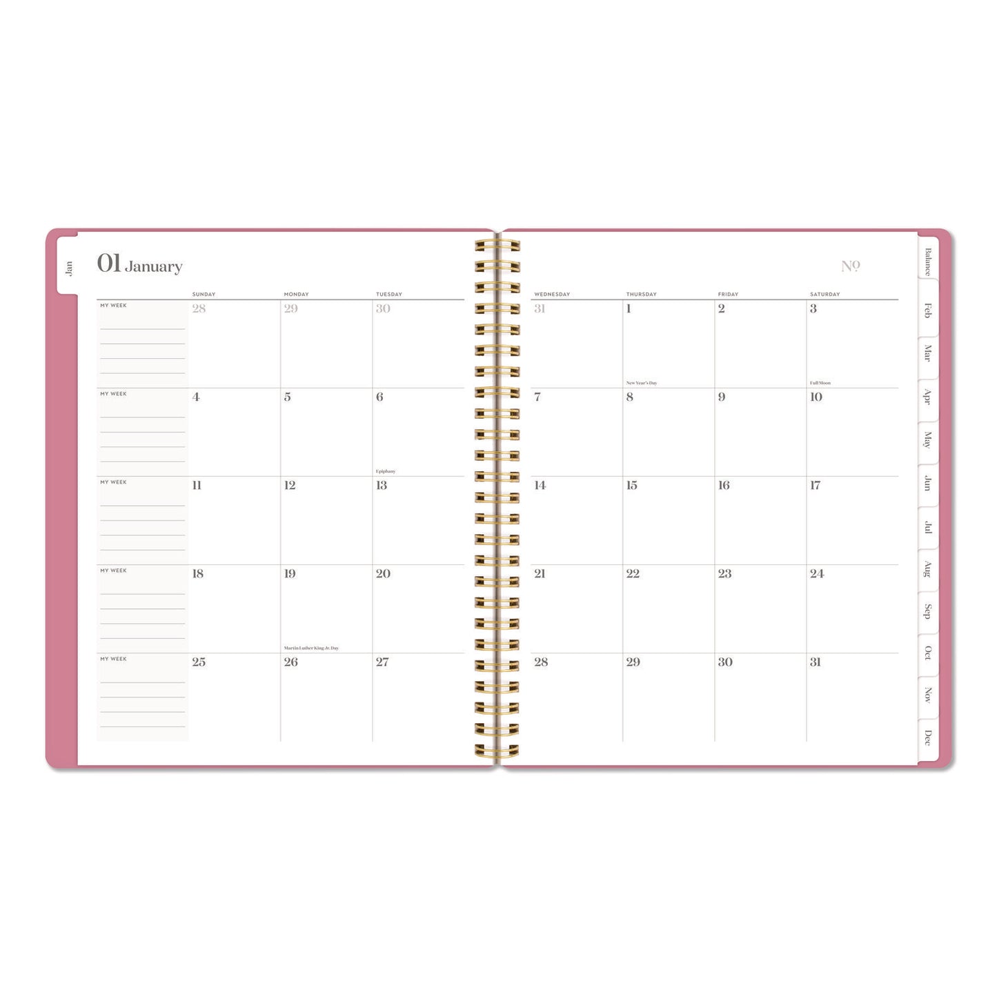 Cambridge® WorkStyle Weekly/Monthly Planner, 8.75 x 7.75, Pink Cover, 12-Month (Jan to Dec): 2026 (AAG160680527)