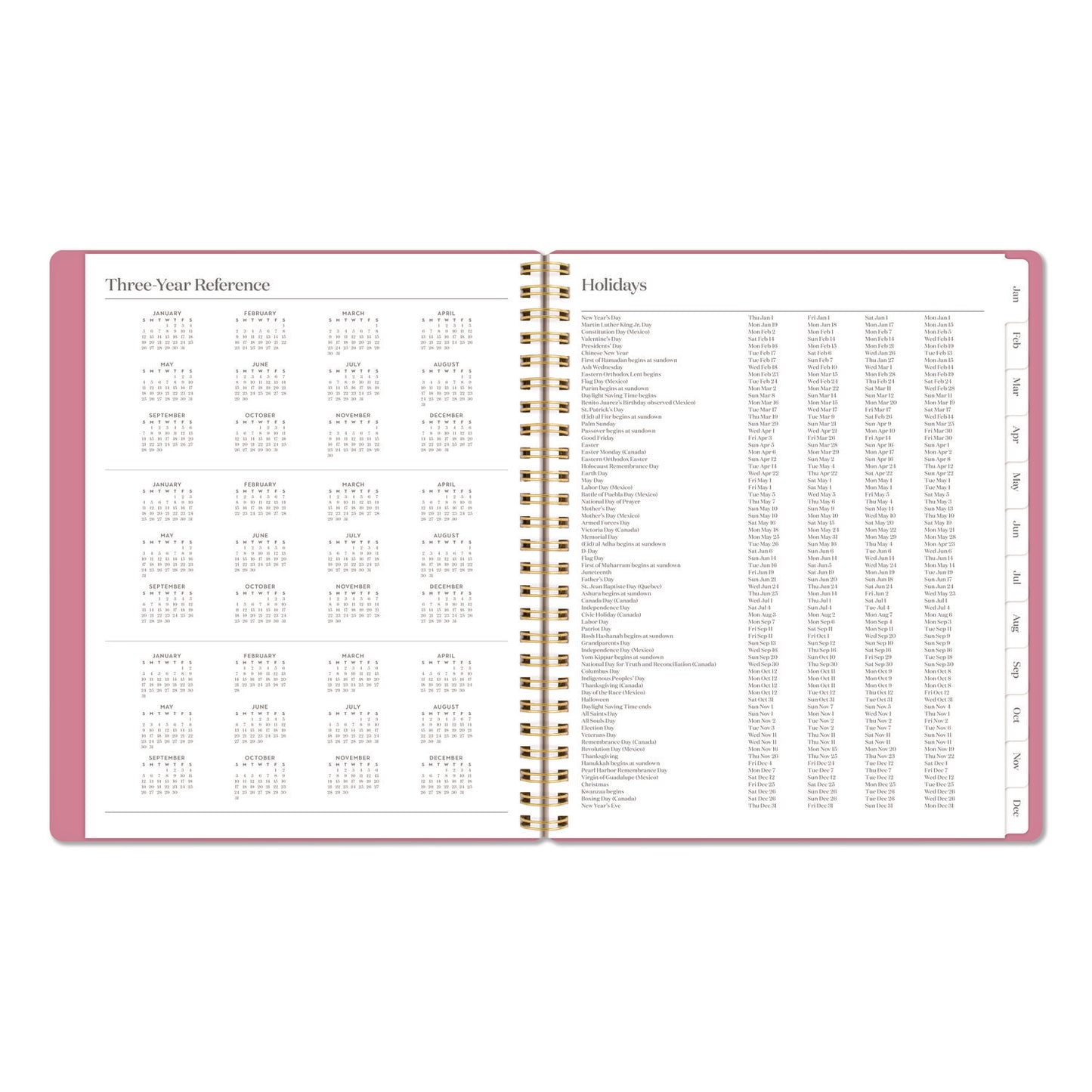 Cambridge® WorkStyle Weekly/Monthly Planner, 8.75 x 7.75, Pink Cover, 12-Month (Jan to Dec): 2026 (AAG160680527)