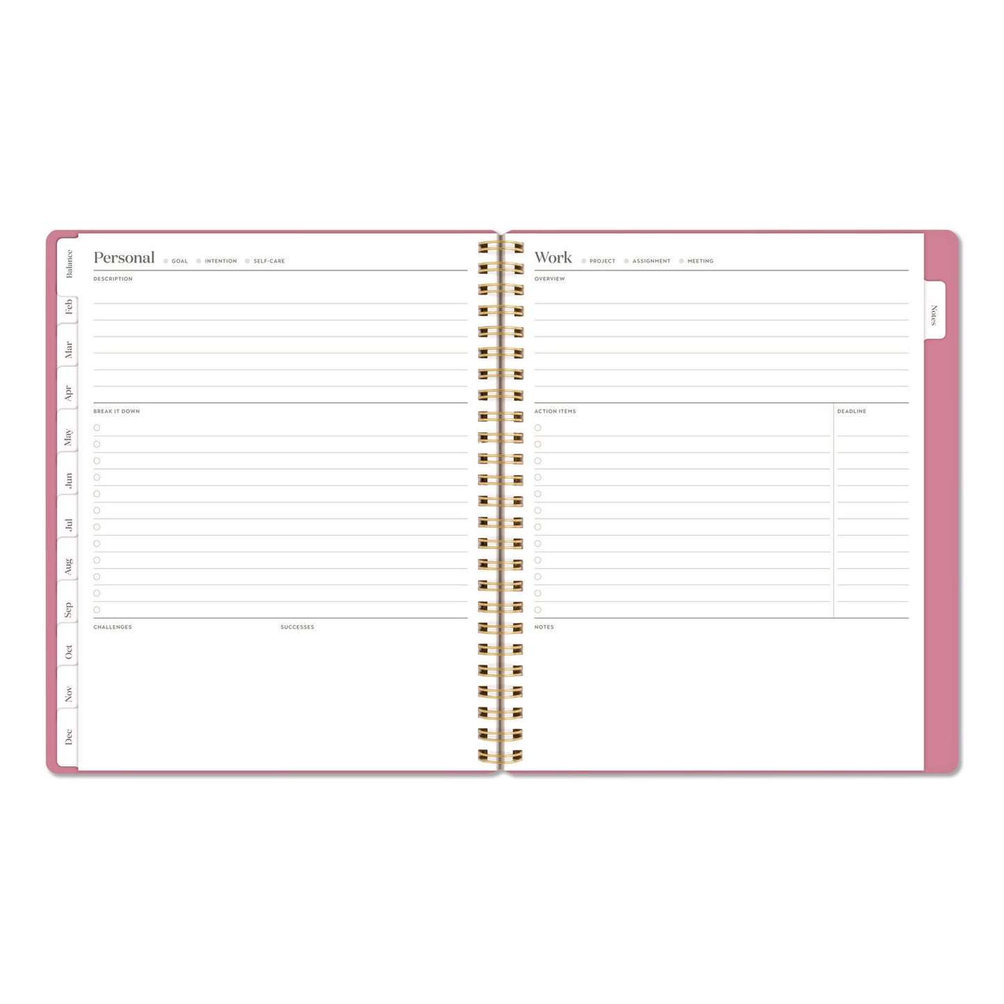 Cambridge® WorkStyle Weekly/Monthly Planner, 8.75 x 7.75, Pink Cover, 12-Month (Jan to Dec): 2026 (AAG160680527)