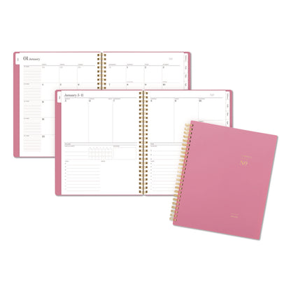Cambridge® WorkStyle Weekly/Monthly Planner, 8.75 x 7.75, Pink Cover, 12-Month (Jan to Dec): 2026 (AAG160680527)