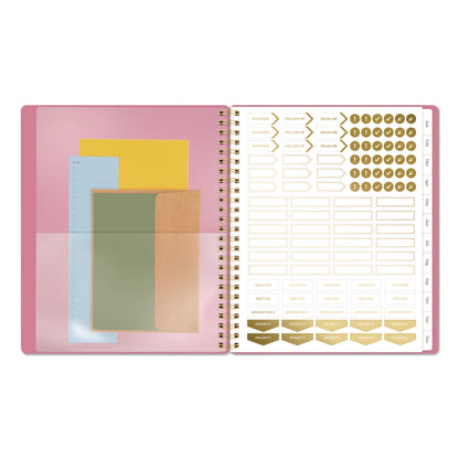 Cambridge® WorkStyle Weekly/Monthly Planner, 8.75 x 7.75, Pink Cover, 12-Month (Jan to Dec): 2026 (AAG160680527)