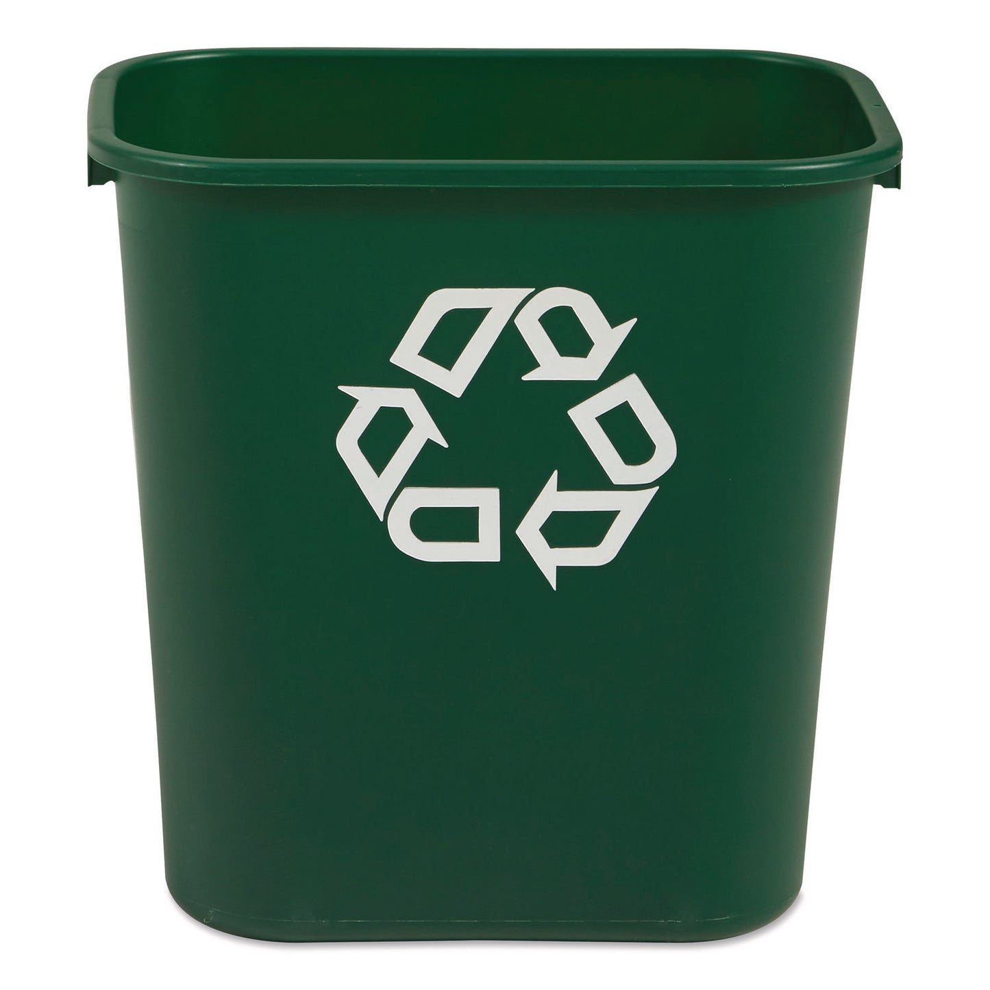 Rubbermaid® Commercial Deskside Plastic Container for Paper Recycling, 7 gal, Plastic, Green (RCP295606GREEA)
