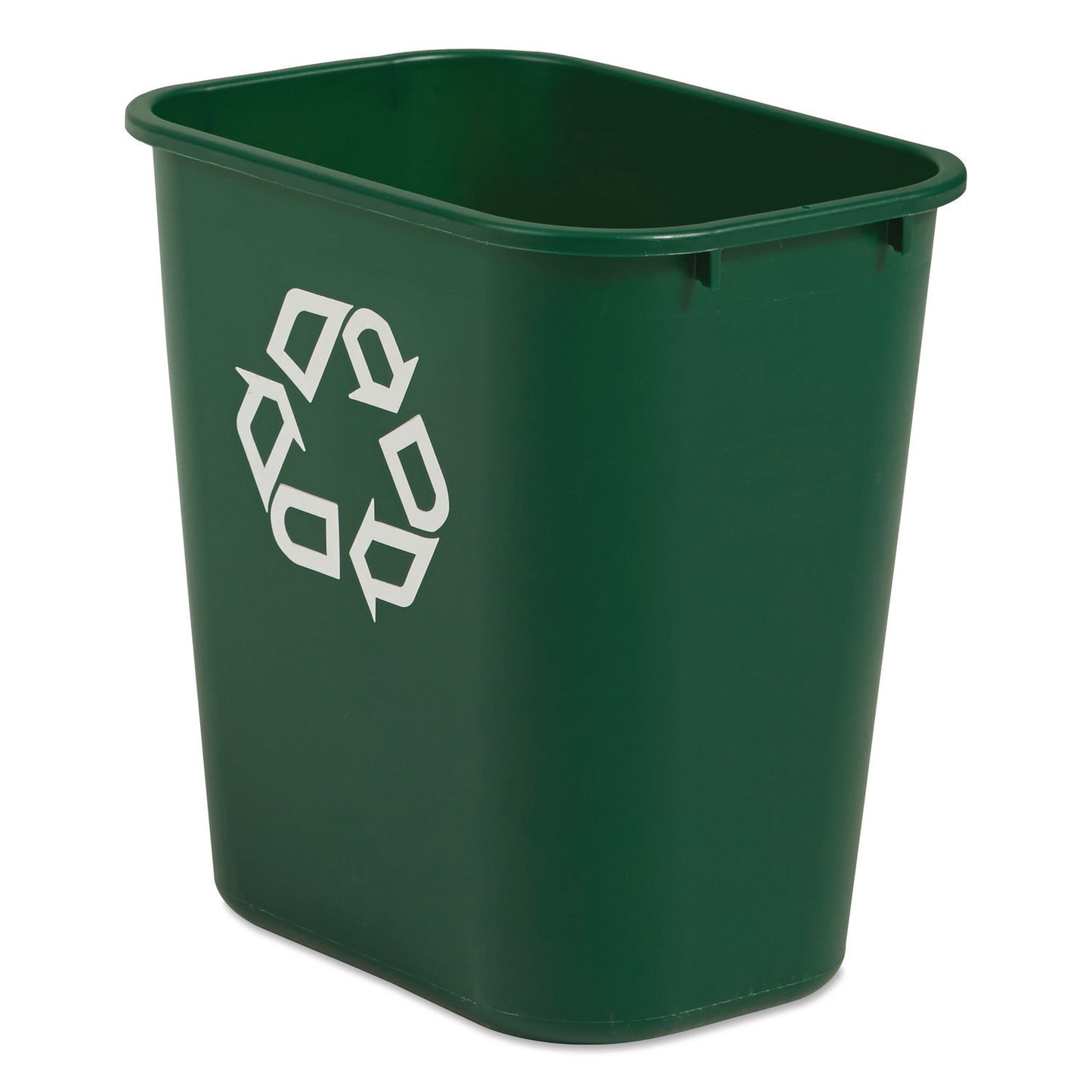Rubbermaid® Commercial Deskside Plastic Container for Paper Recycling, 7 gal, Plastic, Green (RCP295606GREEA)