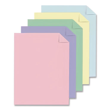 Astrobrights® Color Cardstock, 65 lb Cover Weight, 8.5 x 11, Assorted Pastel Colors, 50/Pack (WAU91803)
